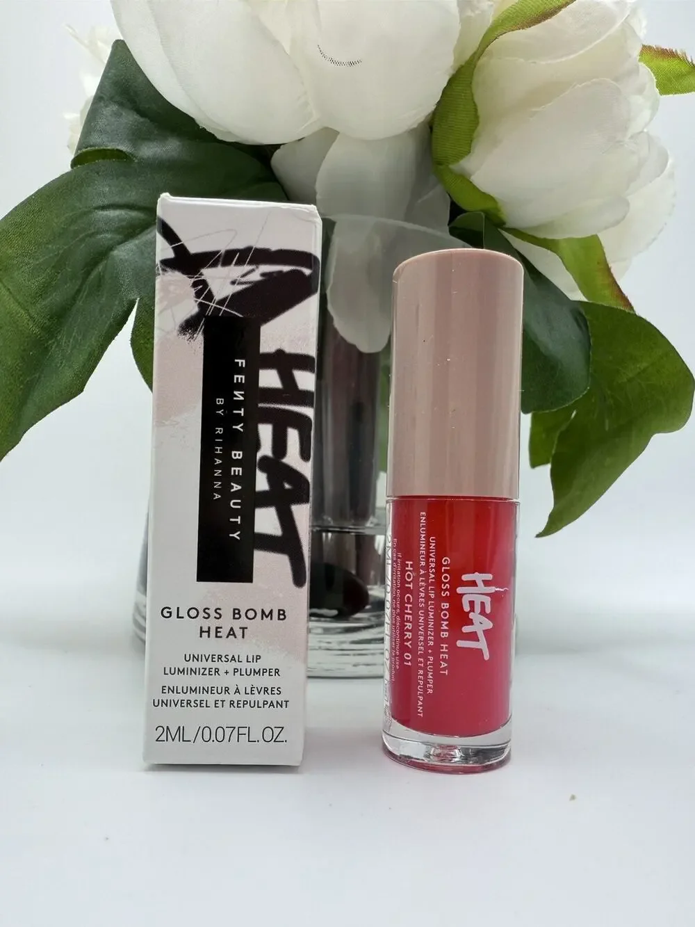 Fenty Beauty Gloss Bomb Universal Lip Luminizer Hot Cherry 01 0.07 Oz / 2ml Mini